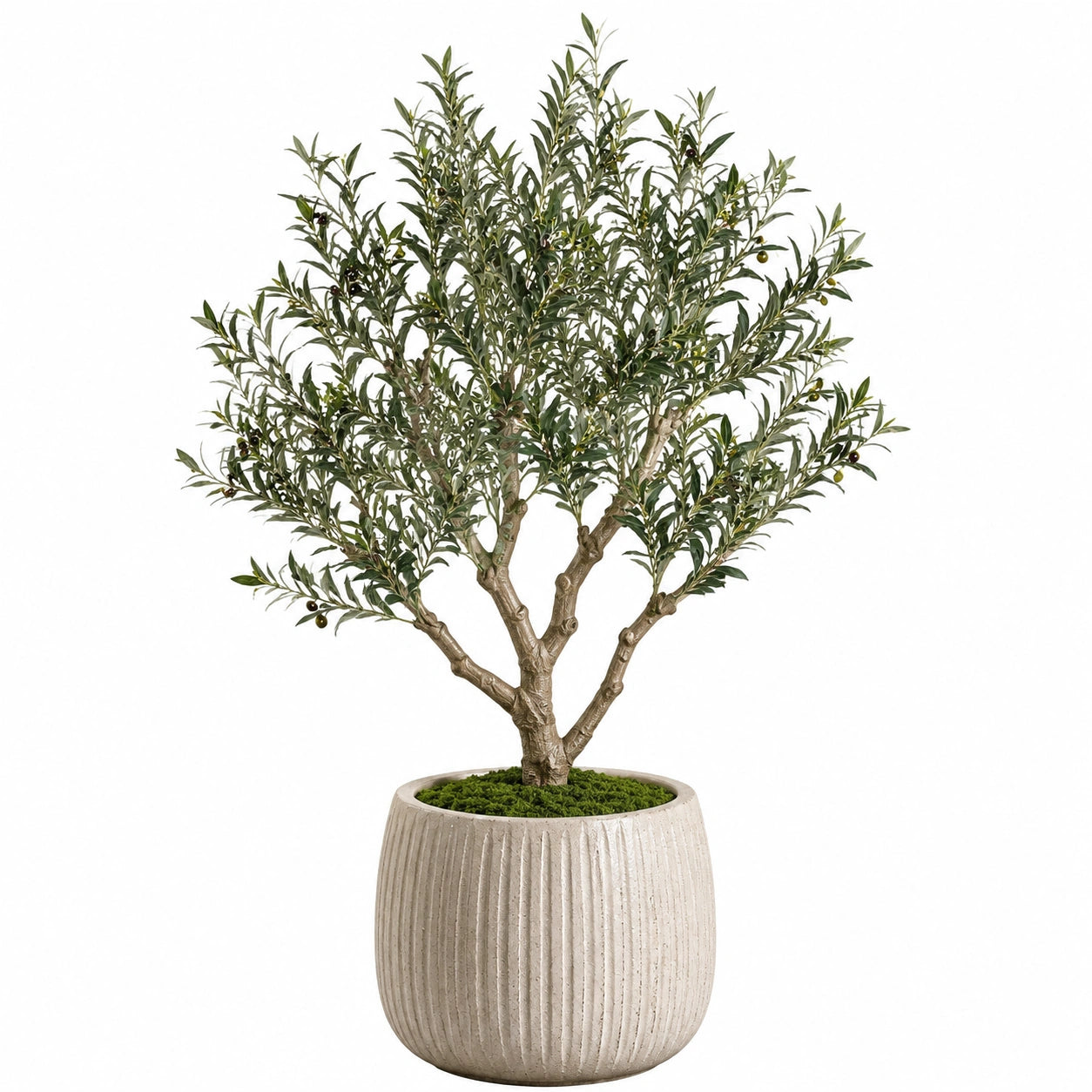 Olivier artificiel en pot 150 cm vert style naturel