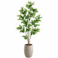Arbre artificiel 210 cm en pot feuillage vert style naturel