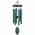 Carillon éolien 80 cm en métal turquoise décoratif à suspendre