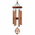 Carillon à vent 85 cm métal cuivré et bois suspendu décoratif