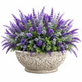 Plante artificielle en pot 45 cm lavande violette feuillage vert style décoratif