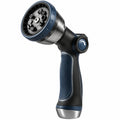 Pistolet d'arrosage 21 cm en plastique et métal bleu noir à jets réglables