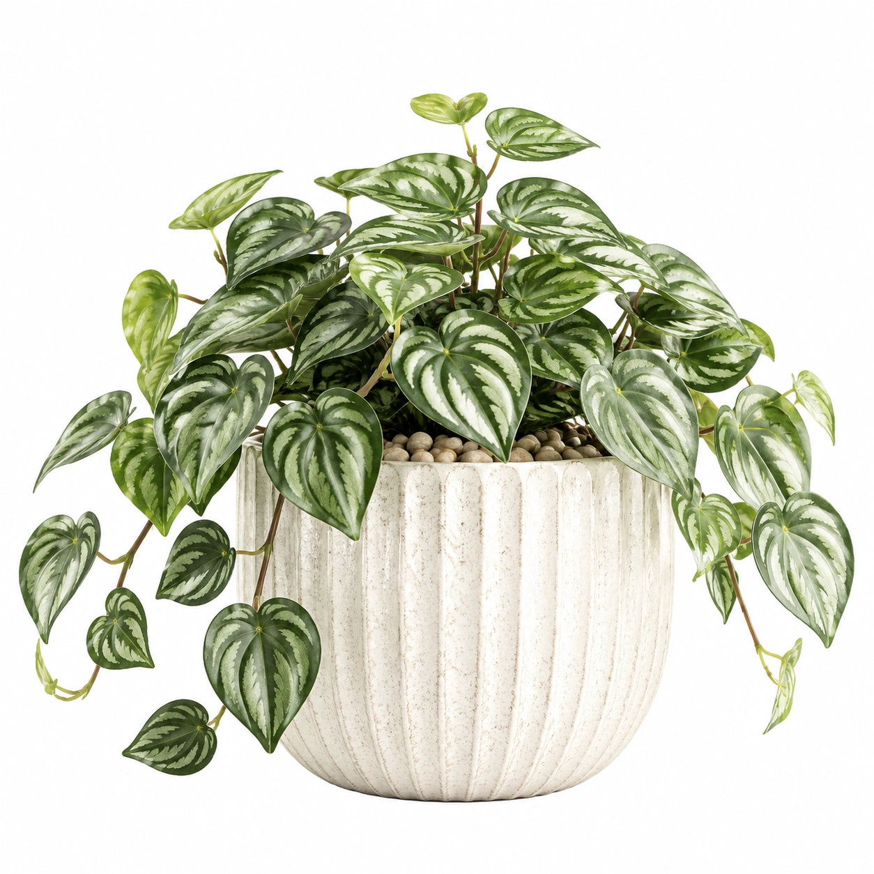 Plante verte artificielle en pot 45 cm feuillage vert panaché décoration intérieure
